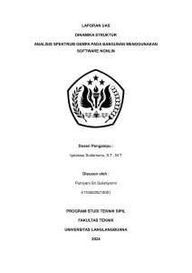 Analisis Spektrum Gempa dengan Nonlin