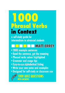 1000 Phrasal Verbs in Context: English Language Learning