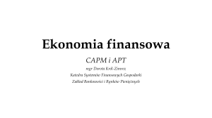 CAPM i APT: Modele wyceny aktyw&oacute;w