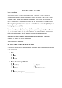 QMS & Organizational Culture in Aviation Questionnaire