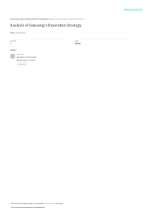 Samsung's Innovation Strategy Analysis