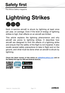 Lightning Strikes on Aircraft: Safety & Design