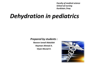 Dehydration in Pediatrics Presentation