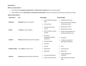 Input & Output Devices: Types, Uses, Advantages