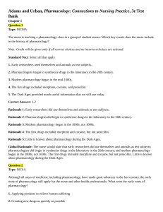 Pharmacology Test Bank: Chapter 1