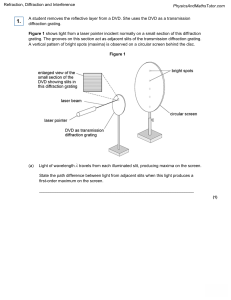 Refraction, Diffraction, Interference Physics Exam