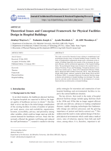 Hospital Building Design: Theoretical Framework & Physical Facilities