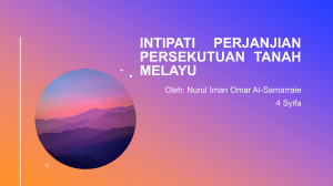 Intipati Perjanjian Persekutuan Tanah Melayu