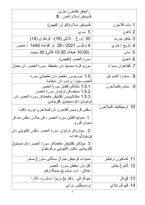 Islamic Education Lesson Plan: Surah Al-Asr