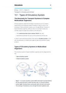 Circulatory Systems in Animals & Humans