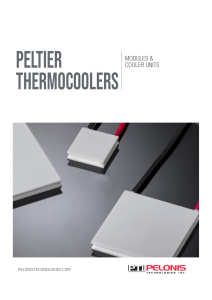 Peltier Thermocooler Modules & Cooler Units Brochure