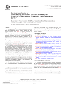 Steel Castings Spec A217/A217M: High-Temp Pressure Parts