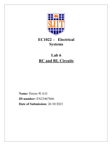 RC and RL Circuits Lab Report