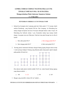 Soal Latihan Matematika SMP - LCCM Sumatera 2011