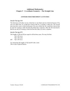 Additional Maths: Coordinate Geometry Answers & GSP Guide