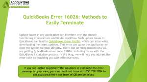 QuickBooks Error 16026: Fix Update Issues Easily