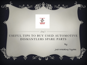 Used Auto Parts: Tips for Buying Quality Spares