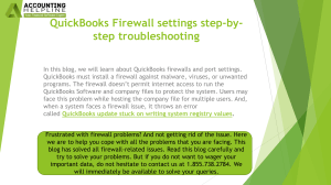 QuickBooks Firewall Troubleshooting: Step-by-Step Guide