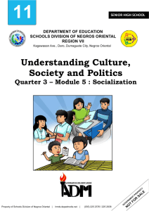 Socialization: Understanding Culture, Society, and Politics