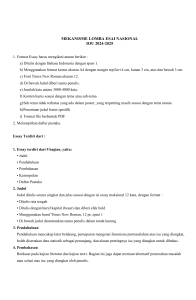 Panduan Lomba Esai Nasional IOU 2024-2025