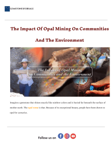 Opal Mining: Environmental & Community Impact | Sustainable Gems