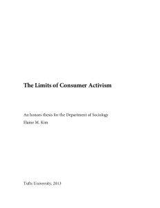 Consumer Activism Limits: A Sociology Thesis