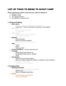 Scout Camp Packing Checklist: Essential Gear & Items