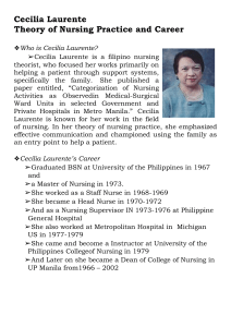 Cecilia Laurente's Nursing Theory: Practice & Career