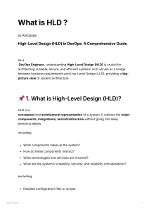 High-Level Design (HLD) in DevOps: A Comprehensive Guide