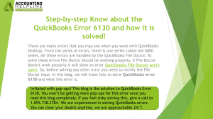 QuickBooks Error 6130: Causes and Solutions