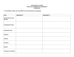 Alexander II & III Policies: A Comparison Table