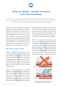 Needle Removal & Haemostasis Guide for Dialysis Patients