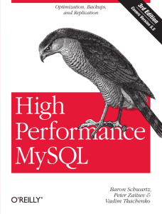 High Performance MySQL: Optimization, Backups, Replication