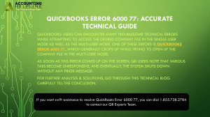 QuickBooks Error 6000 77: Fix Guide