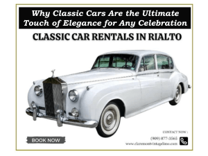 Why Classic Cars Are the Ultimate Touch of Elegance for Any Celebration