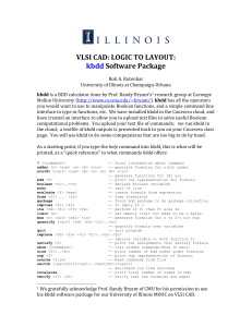 VLSI CAD: kbdd Software Package & Logic Network Repair
