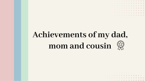 Family Achievements: Lessons in Purpose, Persistence, and Diligence