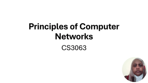 Computer Networks Principles - CS3063 Course