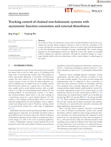 Non-holonomic System Tracking Control with Constraints