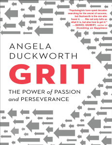 Grit: Passion, Perseverance, and Success