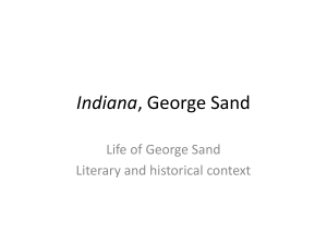 Indiana, George Sand: Life & Historical Context