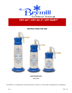 Cry-Ac Cryosurgical Device Instructions for Use