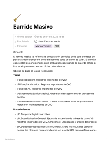 Manual Técnico: Barrido Masivo en PLD