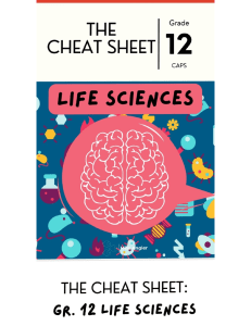 Grade 12 Life Sciences Cheat Sheet