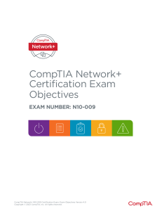 CompTIA Network+ N10-009 Exam Objectives