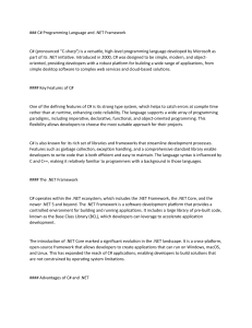 C# and .NET Framework Overview