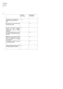 Financial vs. Management Accounting Comparison