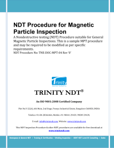 Magnetic Particle Inspection Procedure - NDT