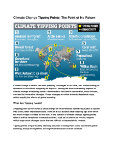 Climate Change Tipping Points: Understanding the Point of No Return