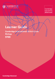 Cambridge AS & A Level Biology Learner Guide